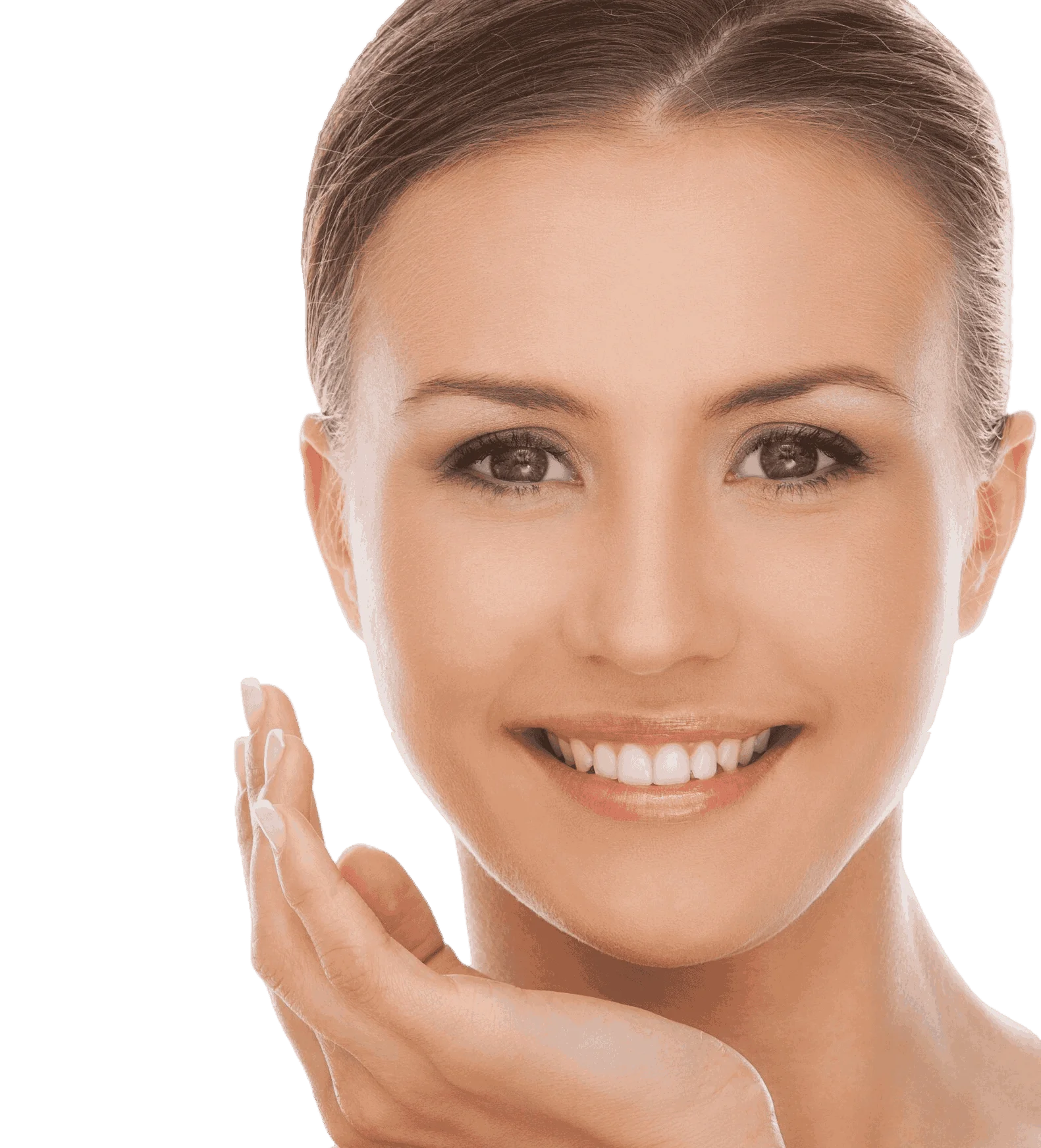 Women after teeth whitening geelong