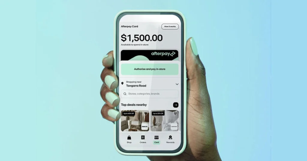 Afterpay Card App in Mobile